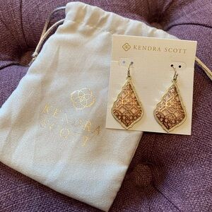 Kendra Scott Addie Gold/Rose Gold Drop Earrings